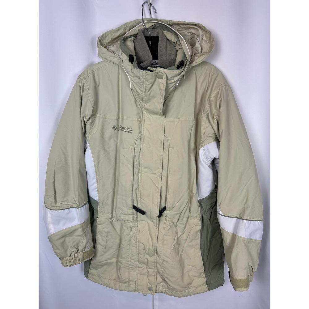 Vintage Columbia Interchange 3-in-1 Winter Jacket Sage Green Hooded Small